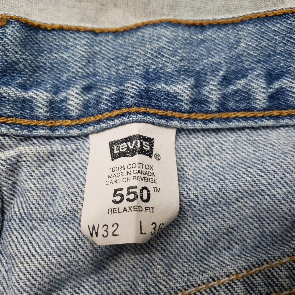 VTG Levi's 550 Jeans Mens 32x36 Blue Relaxed Fit Denim Medium Wash Canada